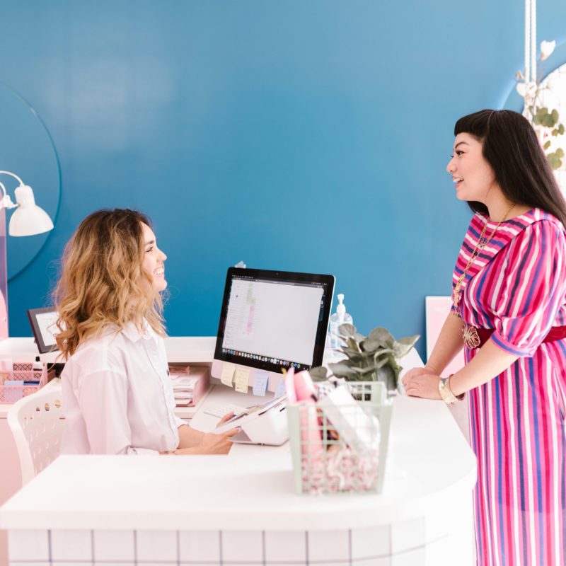 Hair salon manager implementing salon no show policy